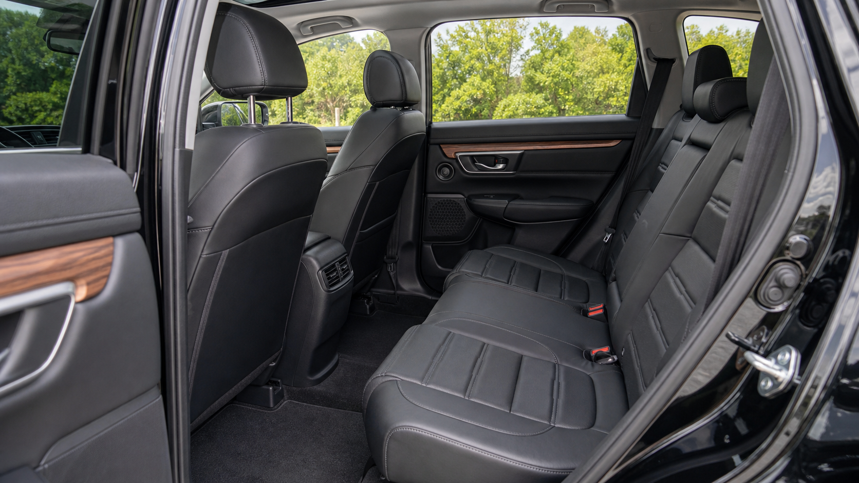 Spacious rear passenger seating in the Honda CR-V